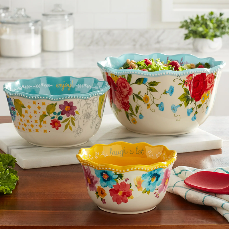 The Pioneer Woman® "Sweet Rose" Serving Bowls, 3-Piece Set