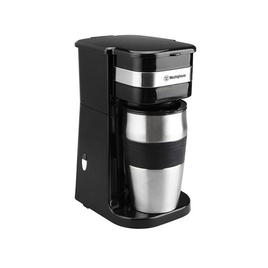 Westinghouse® 14oz. Single Serve Coffee Maker w/ Stainless Steel Mug, Black