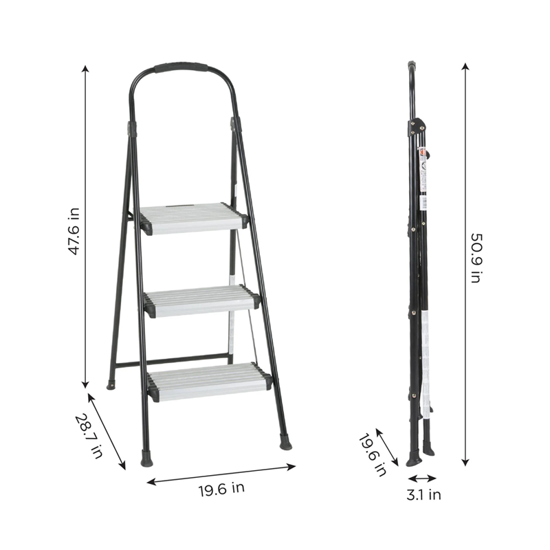 Cosco® 3-Step Lightweight Aluminum/Steel Step Ladder
