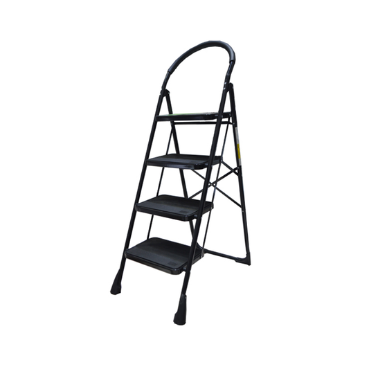 4-Step Metal Ladder, Black