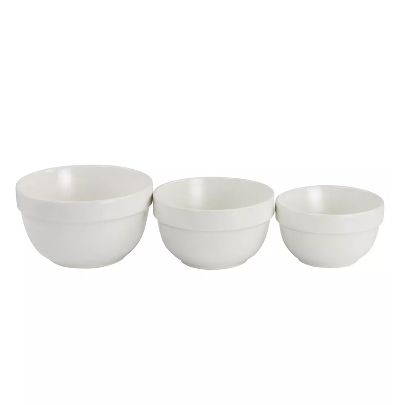 Martha Stewart® Small 3-pc Ceramic Bowl Set, White