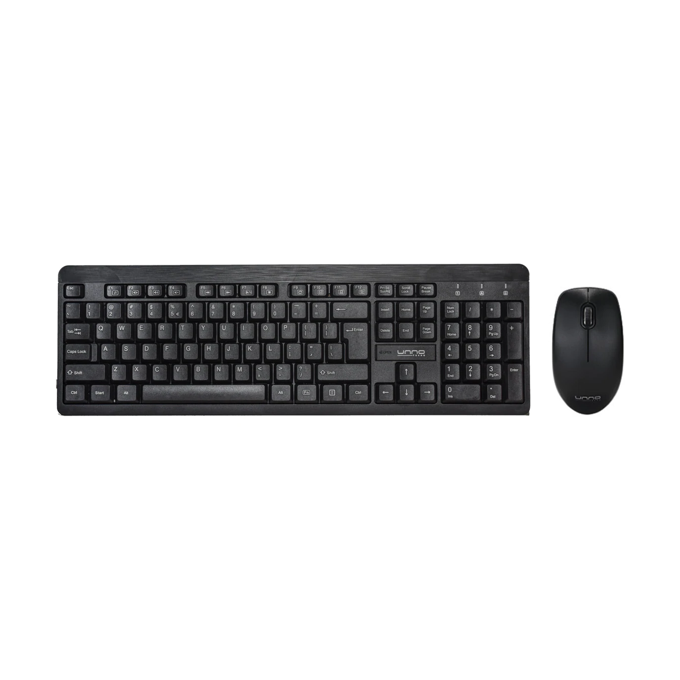 Unno® KLASS Wireless Keyboard & Mouse Combo, Black